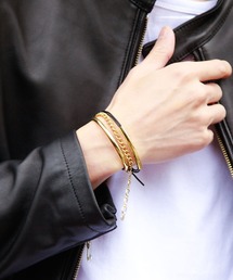 Genri（ゲンリ）の「Genri / 【Dark Moon】Layered Chain Bracelet ( GR-101 )（ブレスレット・メンズ）」