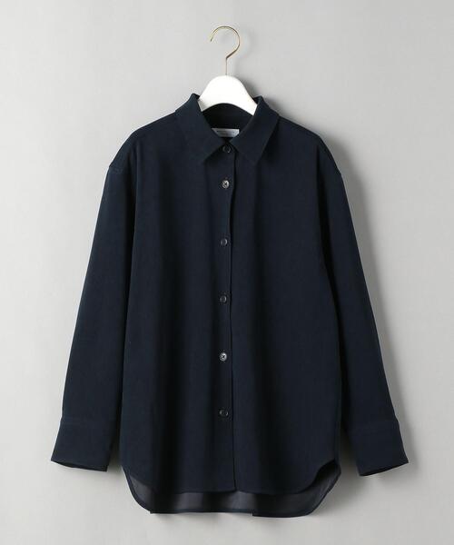 希少✨ロク　ビューティーアンドユース　オーバーサイズ　シアーシャツ　ネイビー BEAUTY&YOUTH UNITED ARROWS（ビューティーアンドユース