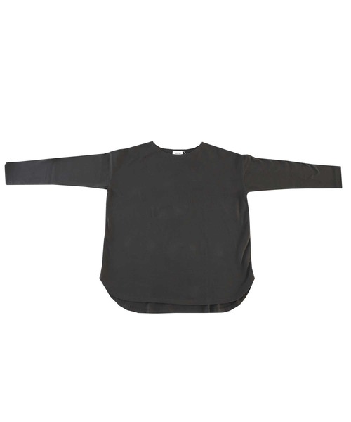 antiqua(アンティカ)の「「抜群の着心地誇る」オーガニックコットンロンT(Tシャツ/カットソー・レディース・ベージュ/アイボリー/グレー系その他/スミクロ・M/L/L/XL)」の5枚目の写真