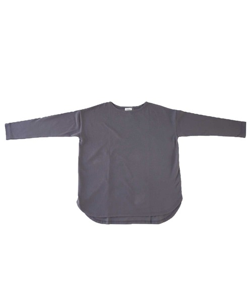 antiqua(アンティカ)の「「抜群の着心地誇る」オーガニックコットンロンT(Tシャツ/カットソー・レディース・ベージュ/アイボリー/グレー系その他/スミクロ・M/L/L/XL)」の6枚目の写真