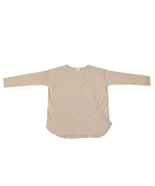 antiqua(アンティカ)の「「抜群の着心地誇る」オーガニックコットンロンT(Tシャツ/カットソー・レディース・ベージュ/アイボリー/グレー系その他/スミクロ・M/L/L/XL)」の7枚目の写真