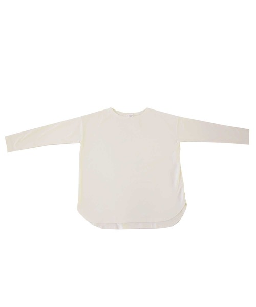 antiqua(アンティカ)の「「抜群の着心地誇る」オーガニックコットンロンT(Tシャツ/カットソー・レディース・ベージュ/アイボリー/グレー系その他/スミクロ・M/L/L/XL)」の8枚目の写真
