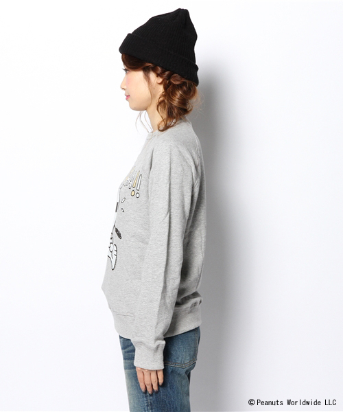 Ray BEAMS（レイビームス）の「JUNK FOOD×Ray BEAMS / 別注スヌーピー HAHA（スウェット・レディース・グレー・ONE SIZE）」の11枚目の写真