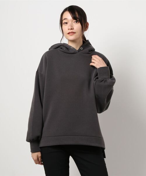 natural couture（ナチュラルクチュール）の「【WEB限定カラー有り】プチプラほっこりフーディー（パーカー・レディース・ベージュ/ブラウン/サックスブルー/アイボリー/モカ/スミクロ・FREE）」の15枚目の写真