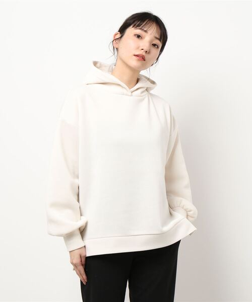 natural couture（ナチュラルクチュール）の「【WEB限定カラー有り】プチプラほっこりフーディー（パーカー・レディース・ベージュ/ブラウン/サックスブルー/アイボリー/モカ/スミクロ・FREE）」の10枚目の写真