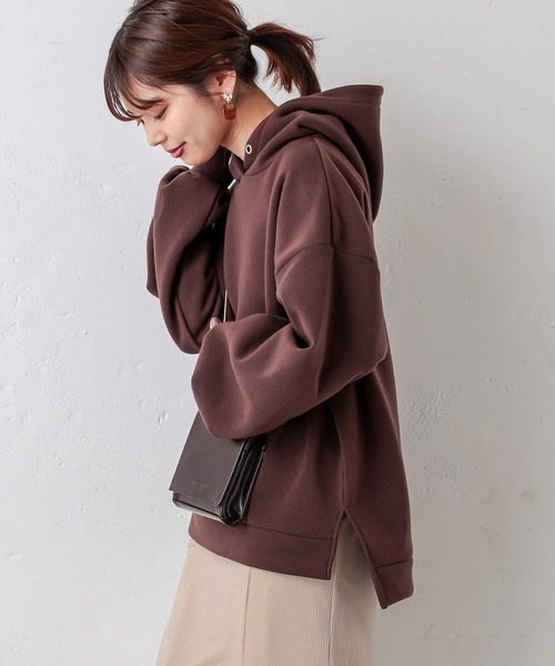 natural couture（ナチュラルクチュール）の「【WEB限定カラー有り】プチプラほっこりフーディー（パーカー・レディース・ベージュ/ブラウン/サックスブルー/アイボリー/モカ/スミクロ・FREE）」の19枚目の写真