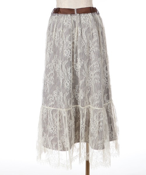 axes femme（アクシーズファム）の「リバーシブルレーススカート（スカート・レディース・ブラック/パープル/キナリ・MEDIUM）」の12枚目の写真