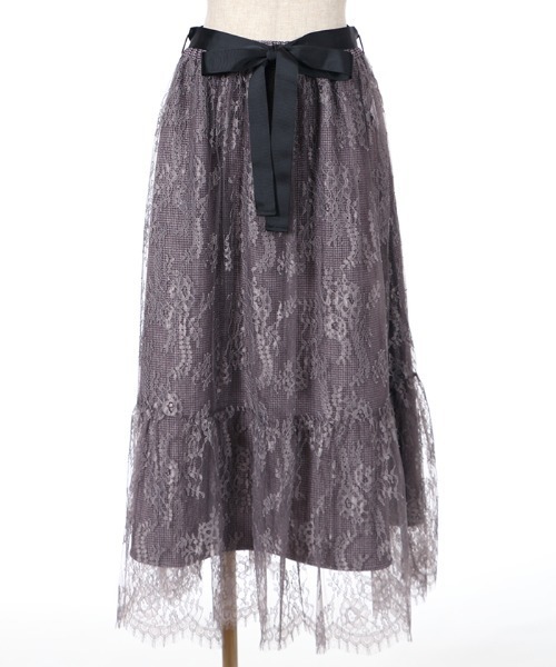 axes femme（アクシーズファム）の「リバーシブルレーススカート（スカート・レディース・ブラック/パープル/キナリ・MEDIUM）」の19枚目の写真