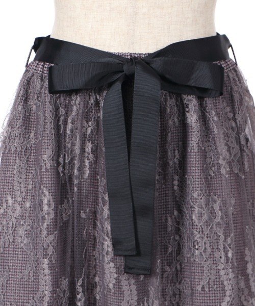 axes femme（アクシーズファム）の「リバーシブルレーススカート（スカート・レディース・ブラック/パープル/キナリ・MEDIUM）」の8枚目の写真
