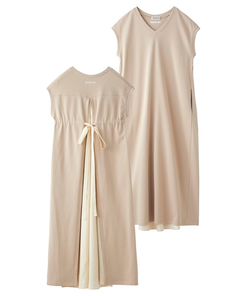 MILKFED.（ミルクフェド）の「JERSEY WOVEN MIX DRESS