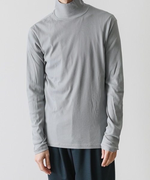 ATTACHMENT（アタッチメント）の「FRESCA RIB HIGH NECKS T-SHIRT L/S（Tシャツ/カットソー・メンズ・ホワイト/ブラック/ダークグリーン/グレー・1/2/3/4）」の3枚目の写真