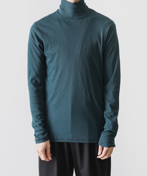 ATTACHMENT（アタッチメント）の「FRESCA RIB HIGH NECKS T-SHIRT L/S（Tシャツ/カットソー・メンズ・ホワイト/ブラック/ダークグリーン/グレー・1/2/3/4）」の4枚目の写真