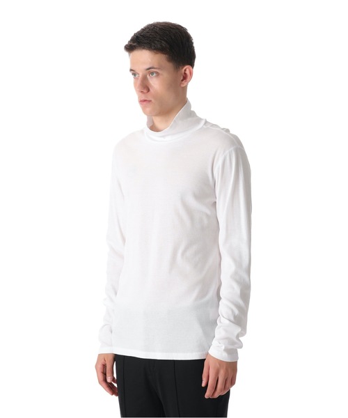 ATTACHMENT（アタッチメント）の「FRESCA RIB HIGH NECKS T-SHIRT L/S（Tシャツ/カットソー・メンズ・ホワイト/ブラック/ダークグリーン/グレー・1/2/3/4）」の10枚目の写真