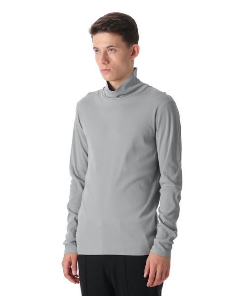 ATTACHMENT（アタッチメント）の「FRESCA RIB HIGH NECKS T-SHIRT L/S（Tシャツ/カットソー・メンズ・ホワイト/ブラック/ダークグリーン/グレー・1/2/3/4）」の9枚目の写真