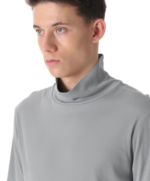 ATTACHMENT（アタッチメント）の「FRESCA RIB HIGH NECKS T-SHIRT L/S（Tシャツ/カットソー・メンズ・ホワイト/ブラック/ダークグリーン/グレー・1/2/3/4）」の6枚目の写真