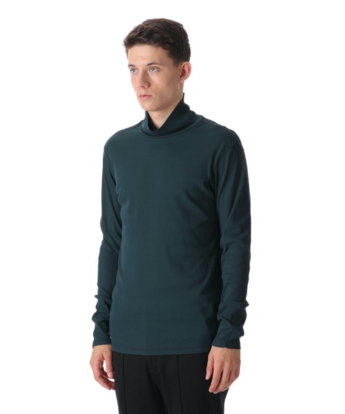 ATTACHMENT（アタッチメント）の「FRESCA RIB HIGH NECKS T-SHIRT L/S（Tシャツ/カットソー・メンズ・ホワイト/ブラック/ダークグリーン/グレー・1/2/3/4）」の8枚目の写真