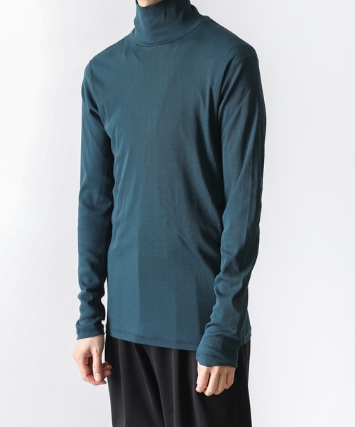ATTACHMENT（アタッチメント）の「FRESCA RIB HIGH NECKS T-SHIRT L/S（Tシャツ/カットソー・メンズ・ホワイト/ブラック/ダークグリーン/グレー・1/2/3/4）」の12枚目の写真