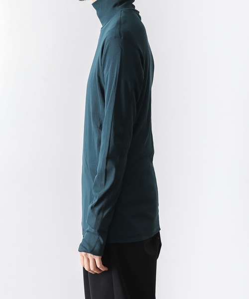 ATTACHMENT（アタッチメント）の「FRESCA RIB HIGH NECKS T-SHIRT L/S（Tシャツ/カットソー・メンズ・ホワイト/ブラック/ダークグリーン/グレー・1/2/3/4）」の13枚目の写真