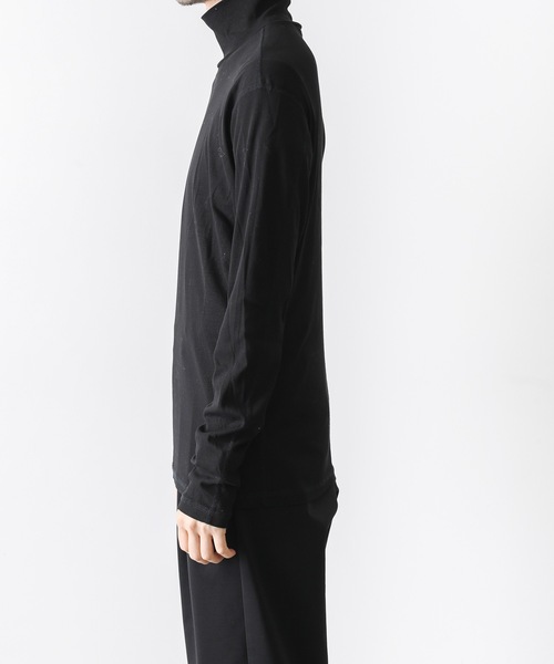 ATTACHMENT（アタッチメント）の「FRESCA RIB HIGH NECKS T-SHIRT L/S（Tシャツ/カットソー・メンズ・ホワイト/ブラック/ダークグリーン/グレー・1/2/3/4）」の19枚目の写真