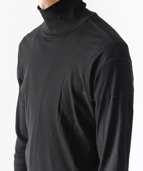 ATTACHMENT（アタッチメント）の「FRESCA RIB HIGH NECKS T-SHIRT L/S（Tシャツ/カットソー・メンズ・ホワイト/ブラック/ダークグリーン/グレー・1/2/3/4）」の21枚目の写真