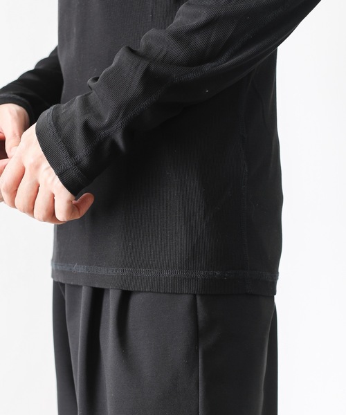 ATTACHMENT（アタッチメント）の「FRESCA RIB HIGH NECKS T-SHIRT L/S（Tシャツ/カットソー・メンズ・ホワイト/ブラック/ダークグリーン/グレー・1/2/3/4）」の22枚目の写真