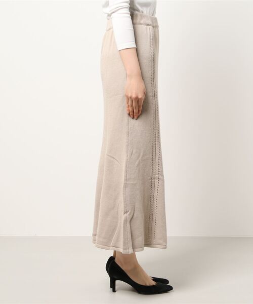 KOBE LETTUCE（コウベレタス）の「マーメイドニットスカート（スカート・レディース・ブラック/ベージュ/オフホワイト/ラベンダー・FREE）」の5枚目の写真