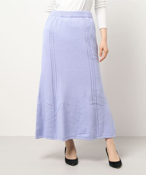 KOBE LETTUCE（コウベレタス）の「マーメイドニットスカート（スカート・レディース・ブラック/ベージュ/オフホワイト/ラベンダー・FREE）」の14枚目の写真