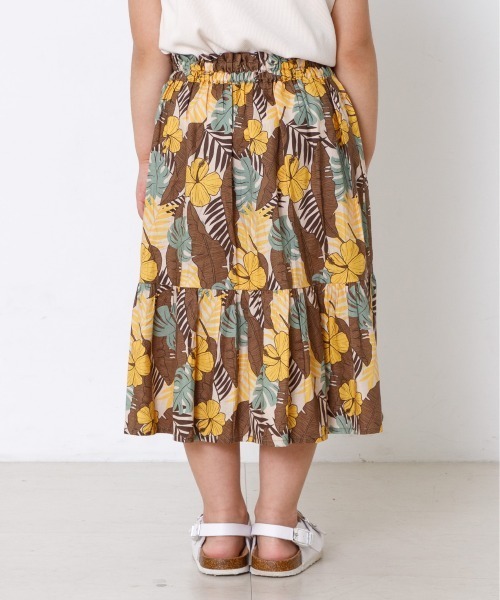 MAKE YOUR DAY（メイクユアデイ）の「ボタニカル柄スカート■80～140cm（スカート・キッズ・ピンク/レッド/イエロー・140/130/120/80/90/100/110）」の13枚目の写真