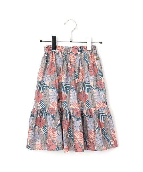 MAKE YOUR DAY（メイクユアデイ）の「ボタニカル柄スカート■80～140cm（スカート・キッズ・ピンク/レッド/イエロー・140/130/120/80/90/100/110）」の5枚目の写真