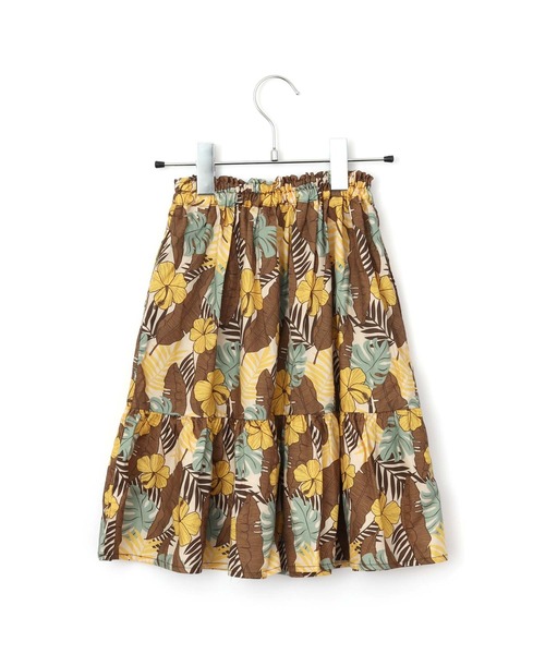 MAKE YOUR DAY（メイクユアデイ）の「ボタニカル柄スカート■80～140cm（スカート・キッズ・ピンク/レッド/イエロー・140/130/120/80/90/100/110）」の6枚目の写真