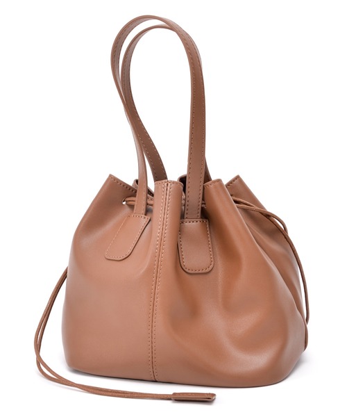 Rename（リネーム）の「Rename フェイクレザー 3WAY 巾着 トート ショルダーバッグ（ショルダーバッグ・レディース・ブラック/チャコールグレー/ブラウン/グレイッシュベージュ/カーキ/ベージュ系その他/ブラウン系その他・FREE）」の17枚目の写真