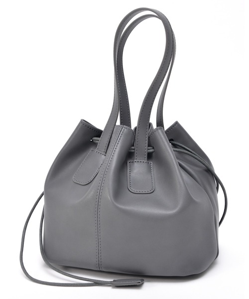 Rename（リネーム）の「Rename フェイクレザー 3WAY 巾着 トート ショルダーバッグ（ショルダーバッグ・レディース・ブラック/チャコールグレー/ブラウン/グレイッシュベージュ/カーキ/ベージュ系その他/ブラウン系その他・FREE）」の8枚目の写真