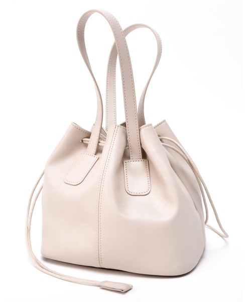 Rename（リネーム）の「Rename フェイクレザー 3WAY 巾着 トート ショルダーバッグ（ショルダーバッグ・レディース・ブラック/チャコールグレー/ブラウン/グレイッシュベージュ/カーキ/ベージュ系その他/ブラウン系その他・FREE）」の11枚目の写真