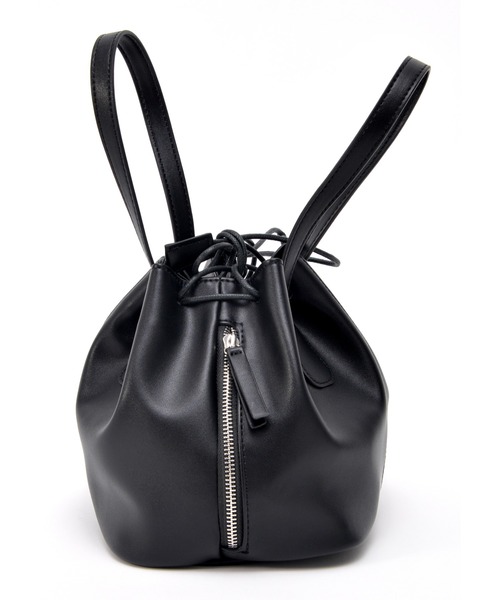 Rename（リネーム）の「Rename フェイクレザー 3WAY 巾着 トート ショルダーバッグ（ショルダーバッグ・レディース・ブラック/チャコールグレー/ブラウン/グレイッシュベージュ/カーキ/ベージュ系その他/ブラウン系その他・FREE）」の14枚目の写真