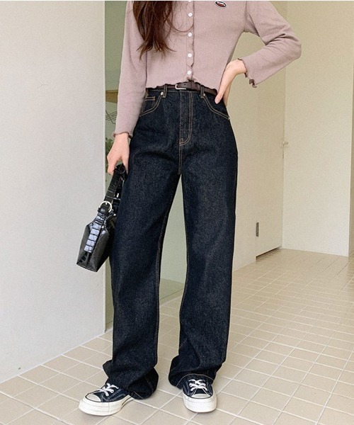 muahmuah（ムーアムーア）の「A'GEM/9 × .kom『muah muah/ムーアムーア』WIDE DENIM PANTS/ ワイドデニムパンツ（デニムパンツ・レディース・ライトブルー/ダークブルー/ブルー・S/M）」の19枚目の写真
