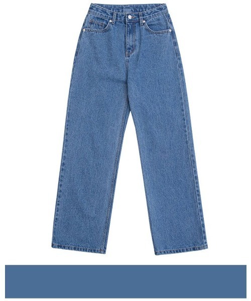 muahmuah（ムーアムーア）の「A'GEM/9 × .kom『muah muah/ムーアムーア』WIDE DENIM PANTS/ ワイドデニムパンツ（デニムパンツ・レディース・ライトブルー/ダークブルー/ブルー・S/M）」の14枚目の写真