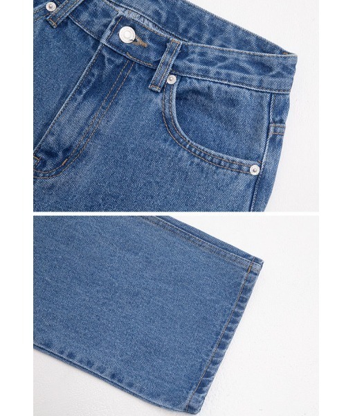 muahmuah（ムーアムーア）の「A'GEM/9 × .kom『muah muah/ムーアムーア』WIDE DENIM PANTS/ ワイドデニムパンツ（デニムパンツ・レディース・ライトブルー/ダークブルー/ブルー・S/M）」の11枚目の写真