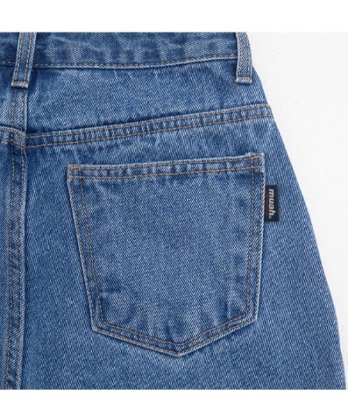 muahmuah（ムーアムーア）の「A'GEM/9 × .kom『muah muah/ムーアムーア』WIDE DENIM PANTS/ ワイドデニムパンツ（デニムパンツ・レディース・ライトブルー/ダークブルー/ブルー・S/M）」の10枚目の写真