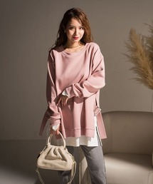 レイヤード風ダンボールトレーナー《洗濯機で洗える》