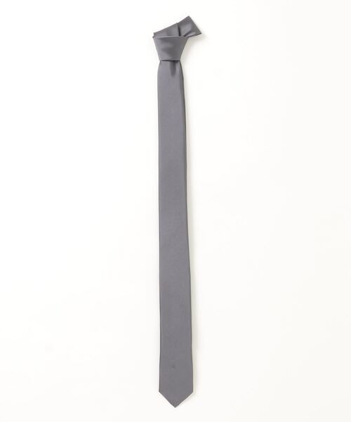 【美品】john lawrence sullivan ナロー ネクタイ グレー JOHN LAWRENCE SULLIVAN】SILK TWILL NECK TIE（ネクタイ