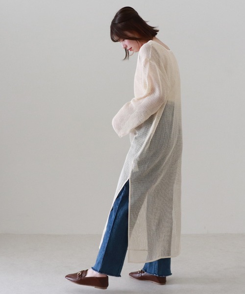 Cheek（チーク）の「メッシュニュアンスワンピース（ワンピース・レディース・ベージュ/オフホワイト・MEDIUM）」の14枚目の写真