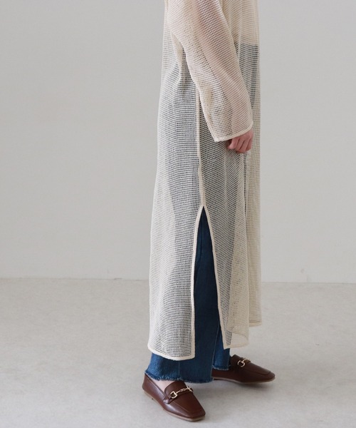 Cheek（チーク）の「メッシュニュアンスワンピース（ワンピース・レディース・ベージュ/オフホワイト・MEDIUM）」の15枚目の写真