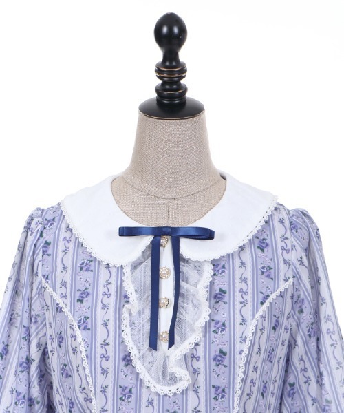 axes femme（アクシーズファム）の「プチローズ柄ワンピース（ワンピース・レディース・ラベンダー/キナリ/ピンク・MEDIUM）」の5枚目の写真