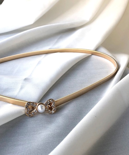 SPIGA（スピーガ）の「パールリボンヴィンテージベルト（ベルト・レディース・ゴールド・FREE）」の3枚目の写真