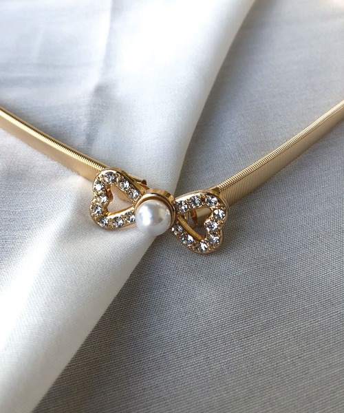 SPIGA（スピーガ）の「パールリボンヴィンテージベルト（ベルト・レディース・ゴールド・FREE）」の4枚目の写真