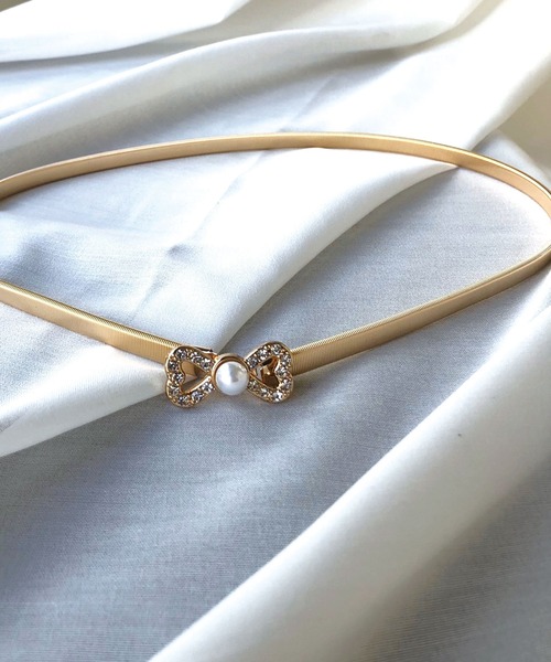 SPIGA（スピーガ）の「パールリボンヴィンテージベルト（ベルト・レディース・ゴールド・FREE）」の5枚目の写真