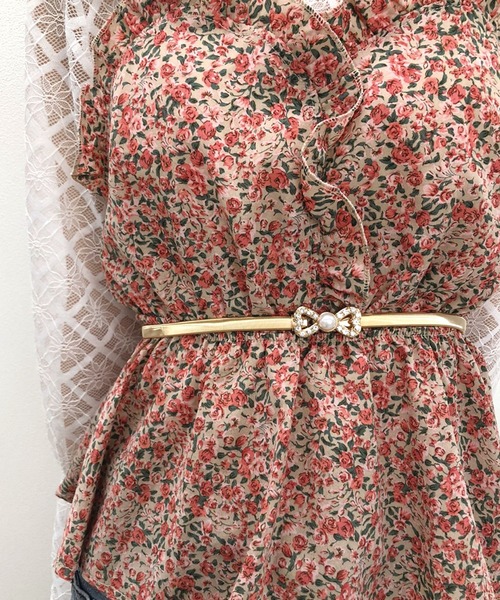 SPIGA（スピーガ）の「パールリボンヴィンテージベルト（ベルト・レディース・ゴールド・FREE）」の6枚目の写真