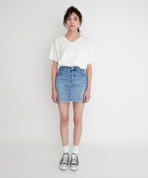 Levi'sRED デニムスカート Levi's（リーバイス）の「ANKLE COLUMN SKIRT（デニムスカート）」 - WEAR