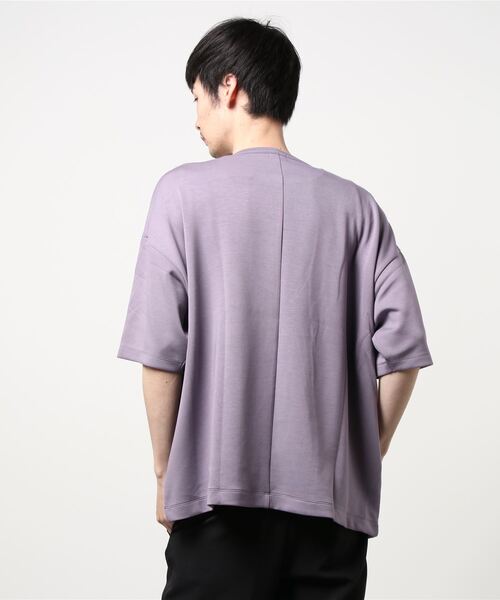 ACE SHOP(エースショップ)の「TRダンボールオーバーサイズ5分袖T(Tシャツ/カットソー・メンズ・ホワイト/ブラック/ベージュ/パープル/サックスブルー・FREE)」の10枚目の写真