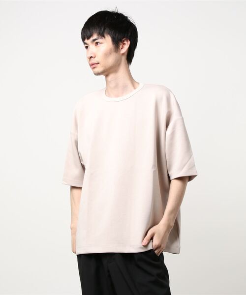 ACE SHOP(エースショップ)の「TRダンボールオーバーサイズ5分袖T(Tシャツ/カットソー・メンズ・ホワイト/ブラック/ベージュ/パープル/サックスブルー・FREE)」の12枚目の写真